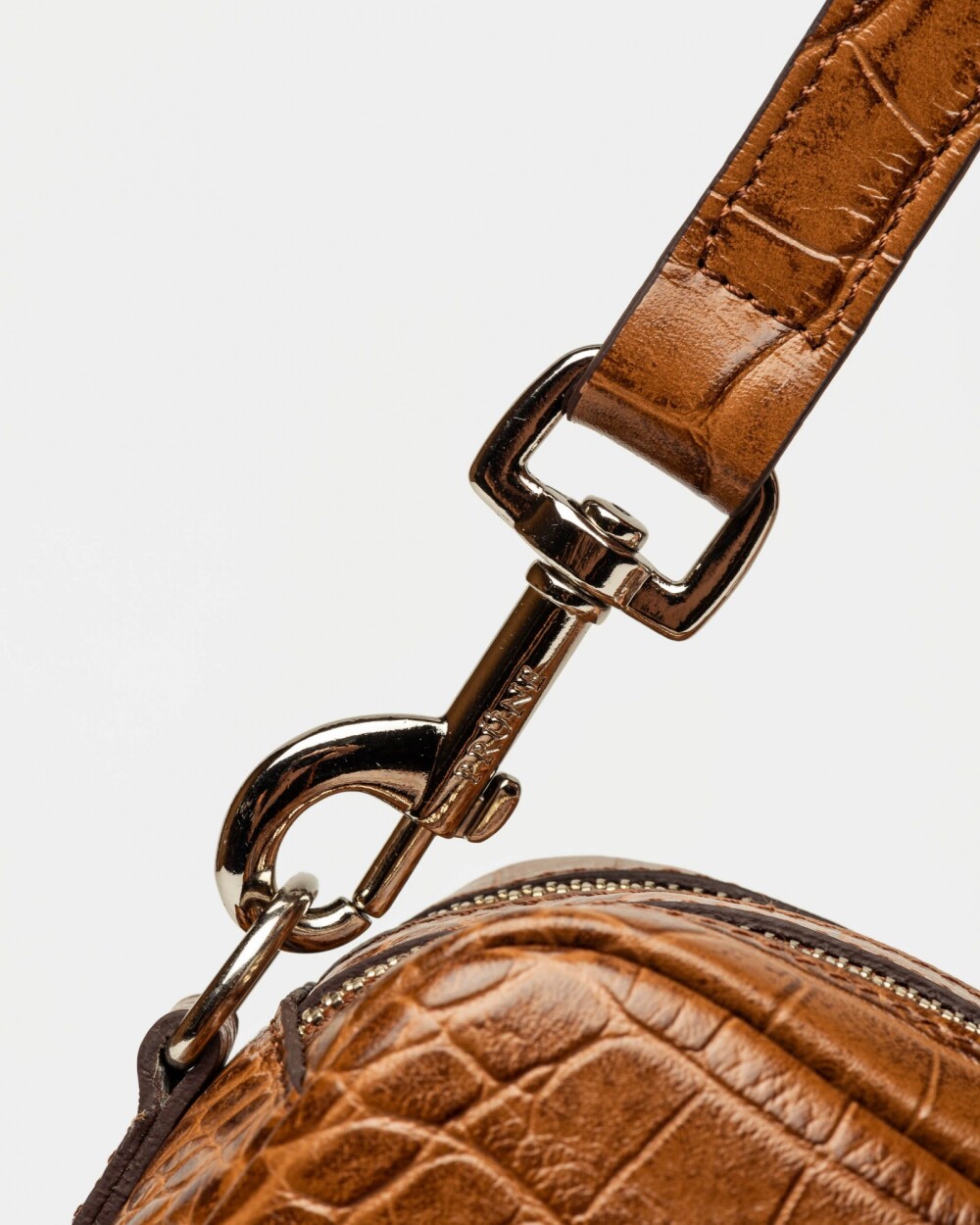 Bandolera New Eterial en Cuero Croco Shine Cuoio