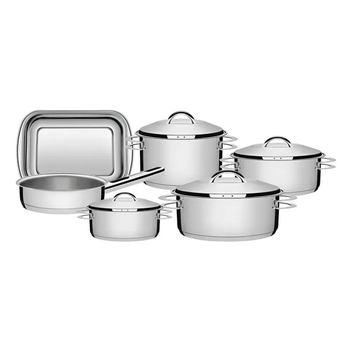Batería De Cocina Solar 6 piezas Acero Inoxidable - 65500/000 - Tramontina 