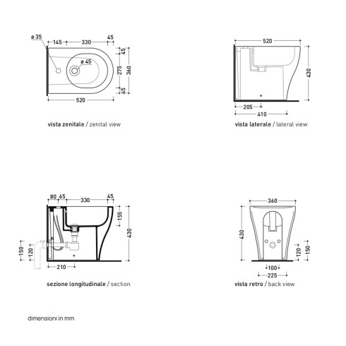 BIDET A PISO LOZA SANITARIA GAMAS DE BEIGE MATE GAMAS DE BEIGE