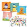 DJ0893 Set X4 Laminas Para Jugar Con Stickers 3-6 Años Djeco - León
