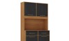 Kit mueble de cocina Pop Plus 4 puertas 2 cajones Negro / Marrón