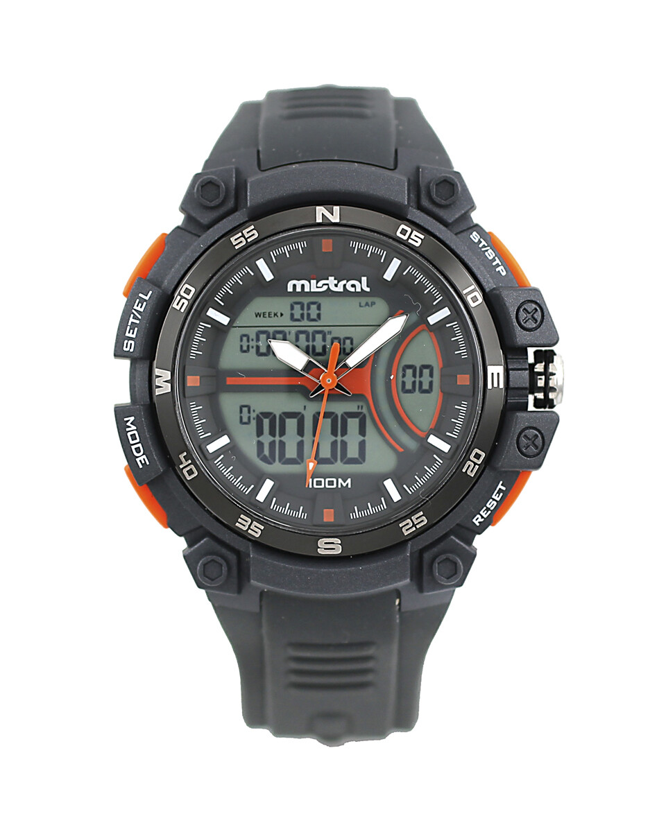 Reloj Mistral Deportivo Silicona Gris 