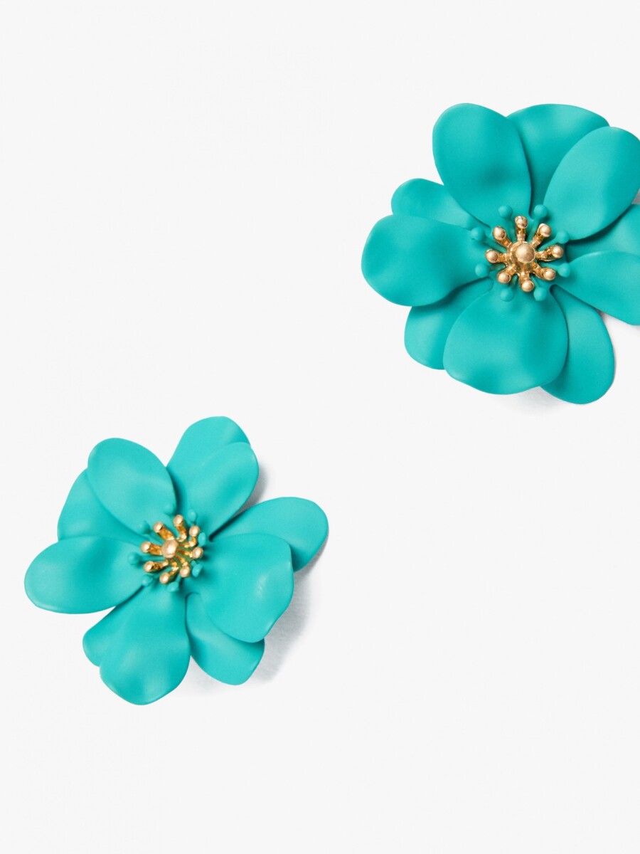 Pendientes Maxi Flor Mate azul