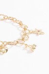 Pulsera eslabón dijes dorado