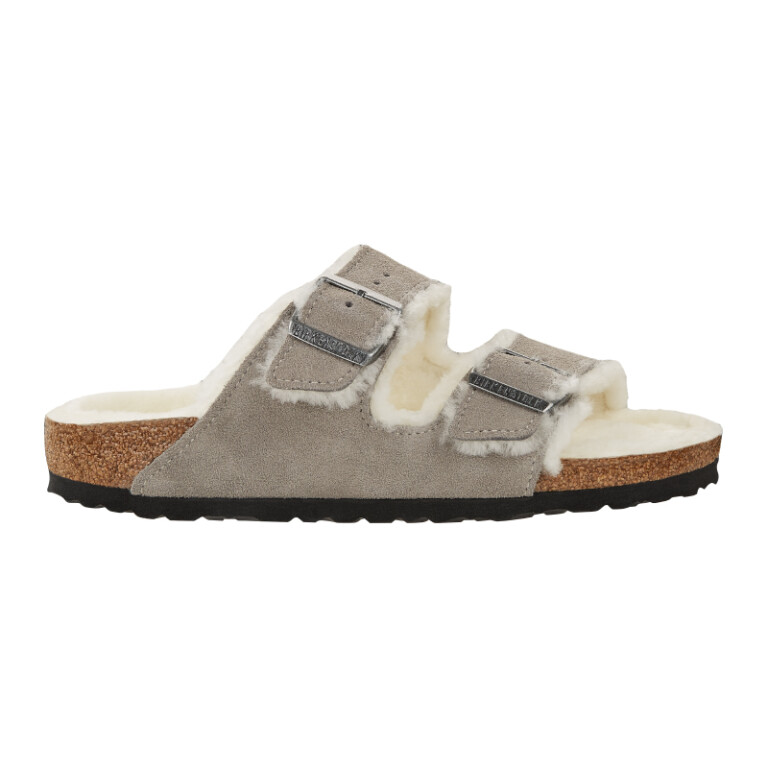 Sandalia Arizona Shearling - Suede Leather - Regular Stone Coin