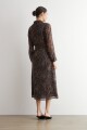 Vestido camisero animal print tostado
