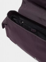 Bolso Bandolera De Nylon Con Solapa burdeos