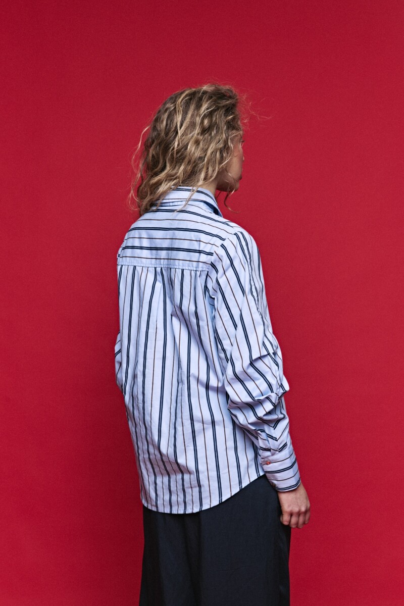 CAMISA VIÑAS Celeste