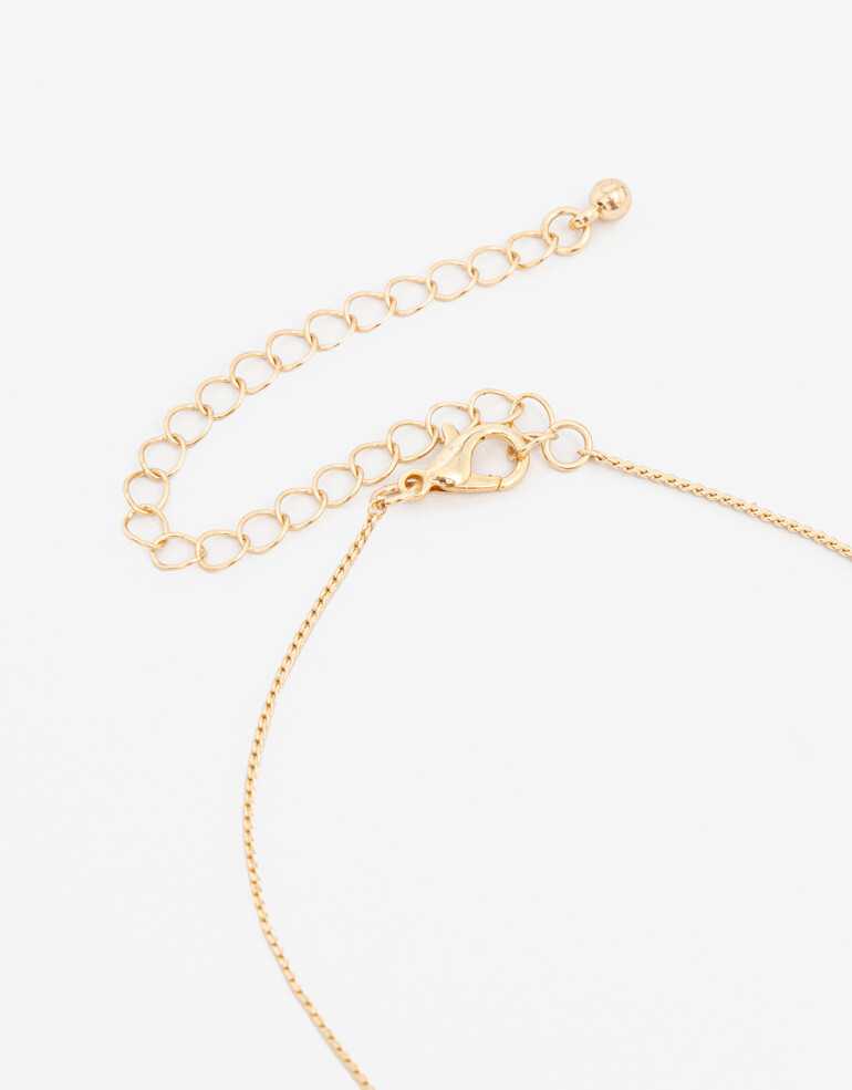 Collares Cortos San Valentin Collar Corto San Valentín - Dorado Plata Cepillada