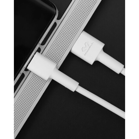 Cable de datos iPhone Lightning a USB A 1 metro Miccell Blanco