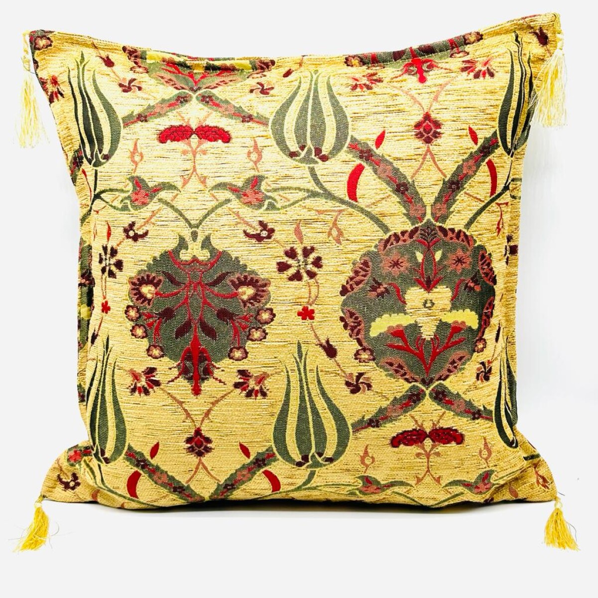Funda almohadón Royal tulip dorado 
