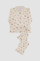 Pijama kitty and friends flannel mini Marfil