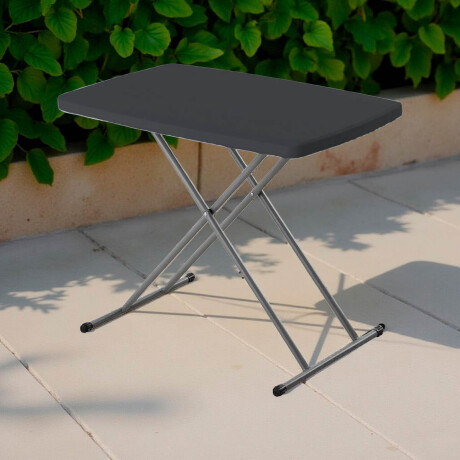 Mesa Plegable Auxiliar Camping Jardín 76x50x28cm Negro