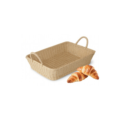 Panera Canasto Rectangular de Plástico Beige 46 x 34 x 11 cm Panera Canasto Rectangular de Plástico Beige 46 x 34 x 11 cm