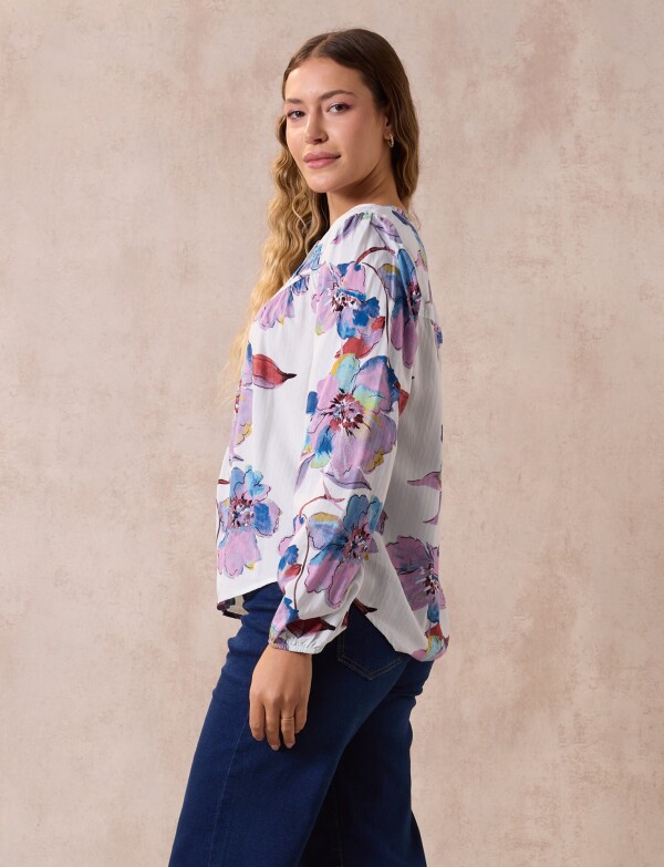 Blusa Botones BLANCO/MULTI