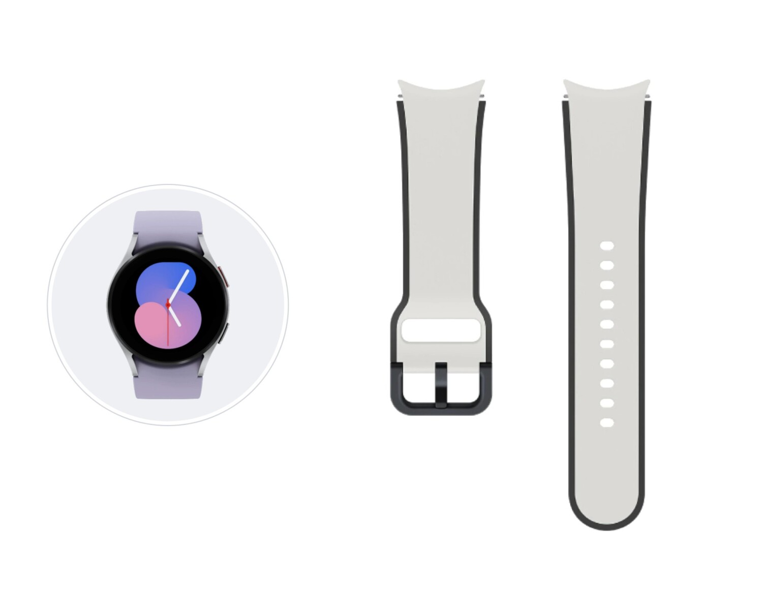 Correa Samsung Sport Band Dos Tonos (M/L) para Galaxy Watch5 y Watch5 Pro - Gray 
