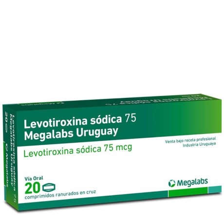 Levotiroxina Megalabs 75mg 20 Comprimidos Levotiroxina Megalabs 75mg 20 Comprimidos