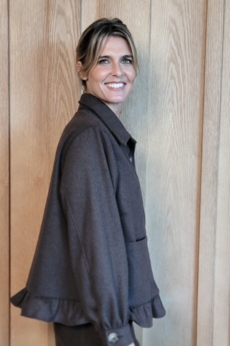 Sobrecamisa Rufina Paño Chocolate