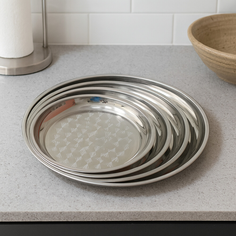 Set De Bandejas x4 De Acero Inoxidable Set De Bandejas x4 De Acero Inoxidable