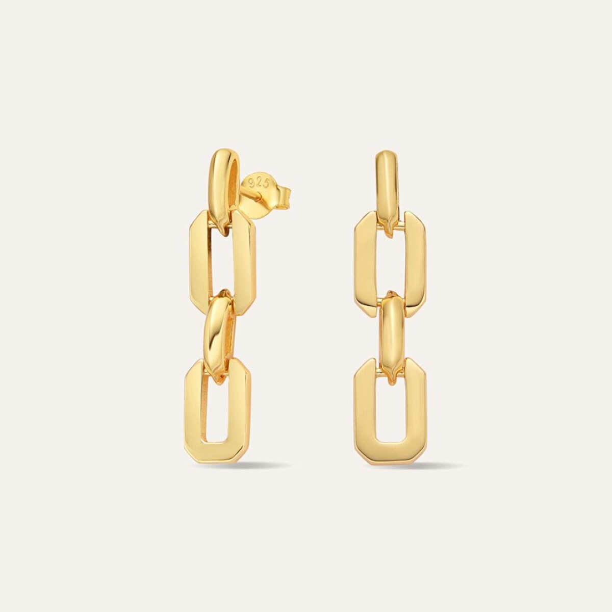 Caravanas Diamond - Plata y Baño de Oro 