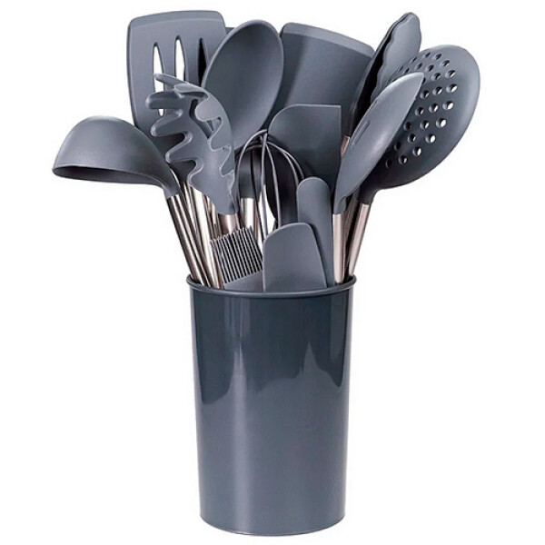Set MENAGE -14 Utensilios de Cocina Gris en Contenedor -8874 Sin color