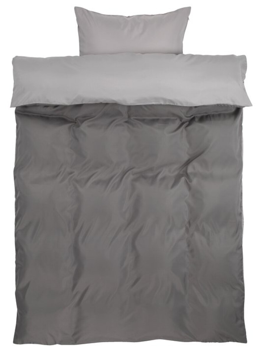 Juego funda nórdica CATERINA microfibra 155x220 gris 