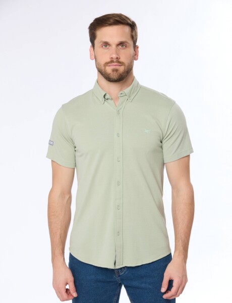 CAMISA LISA EN PIQUE Verde