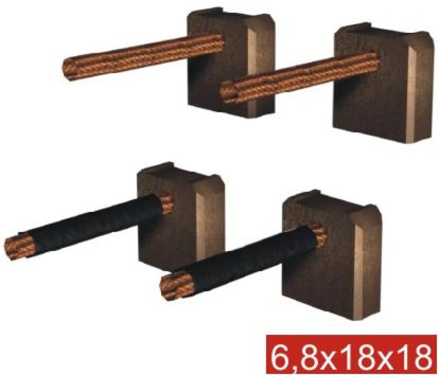 CARBON ARRANQUE MITSUBISHI MITSUBISHI 24V 6.8X18X18 1COLILLA ZOCCHIO 