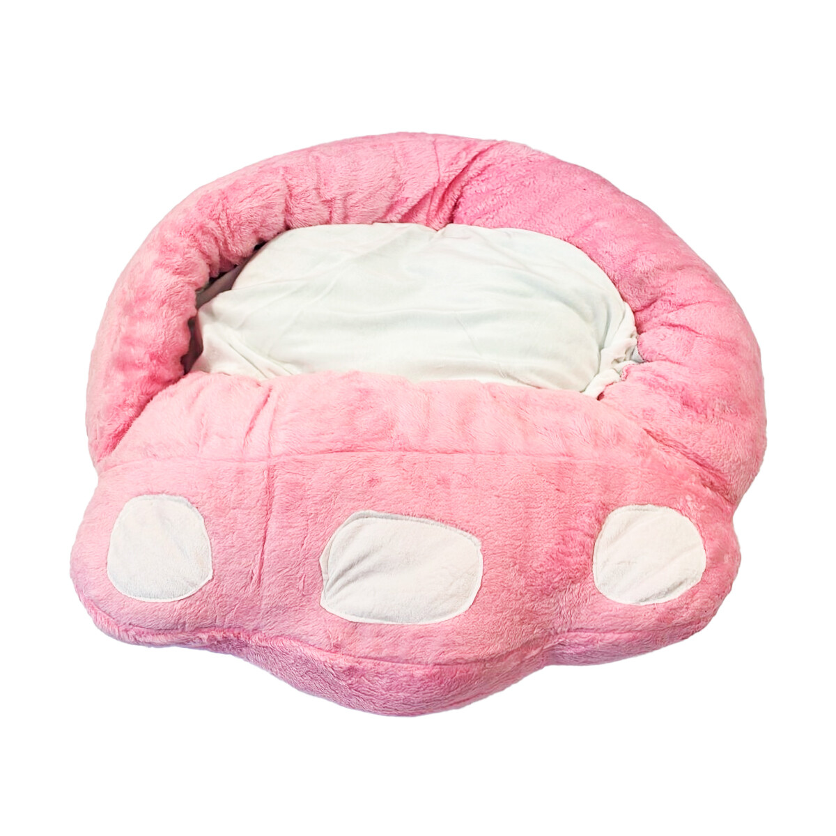 Cama Colchon Confort Huella Perro Gatos Mascota - Color rosa 