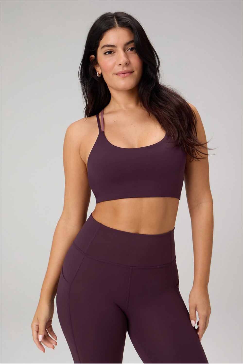 Top Principal Low Impact Bra Mujer Oxblood/Mushroom Mauve