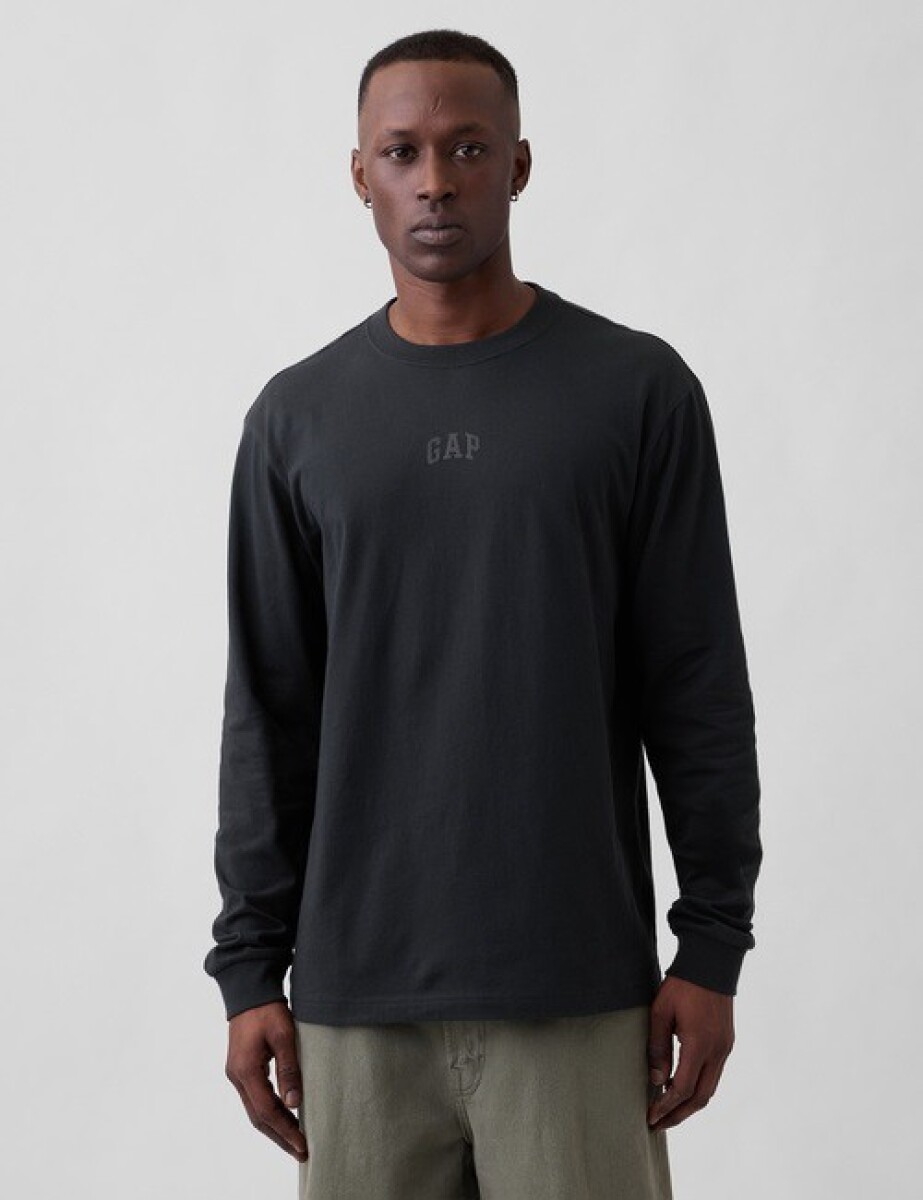 Remera Logo Mini Gap Hombre - Moonless Night 
