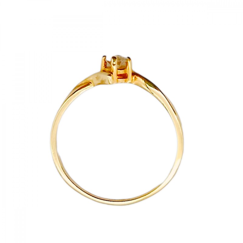 Anillo Cruzado-Oro 18k-Piedra Zirconia-AN9513 conpiedra