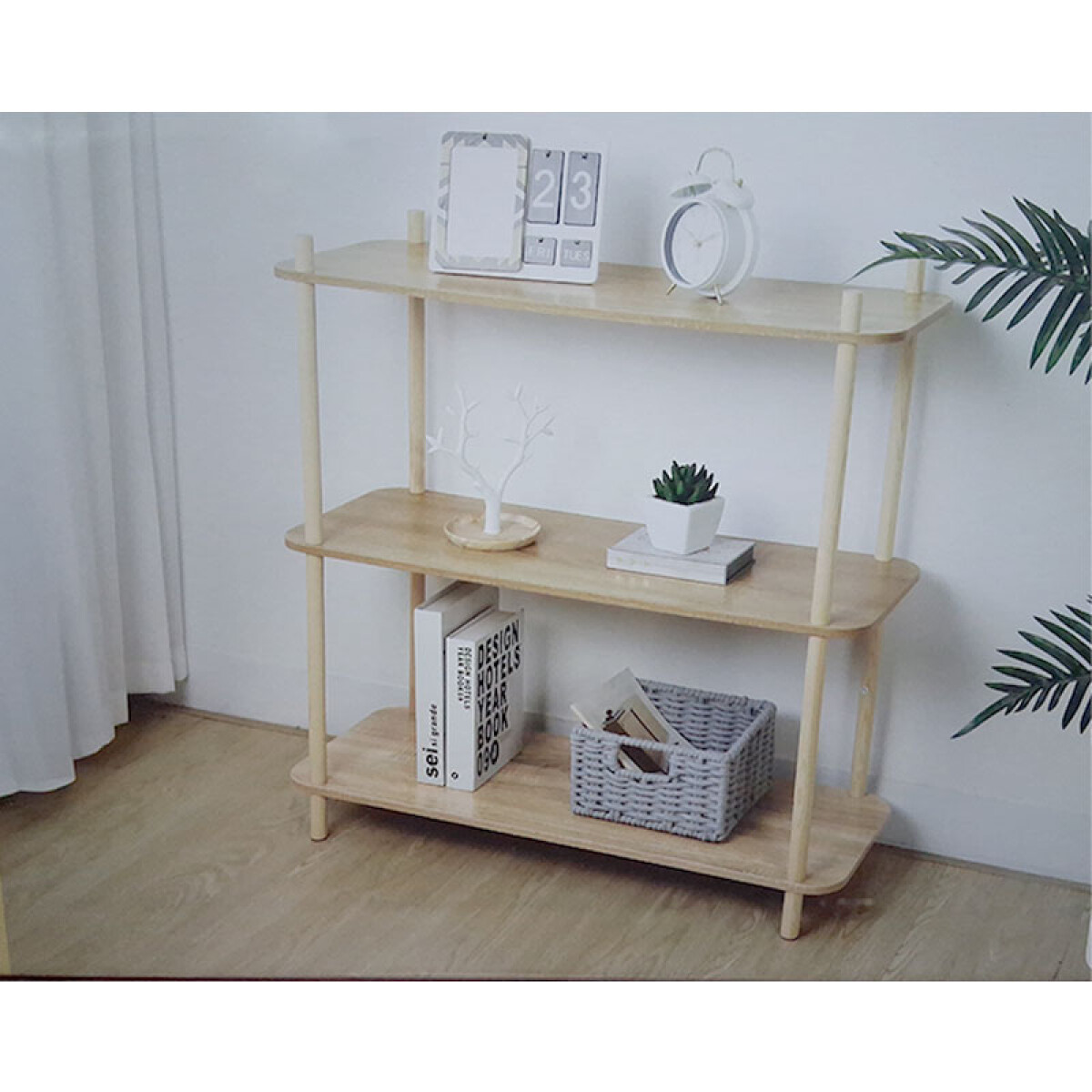 Estante organizador de madera 3 niveles 80x30x79cm - Estante Organizador De Madera 3 Niveles 80x30x79cm 