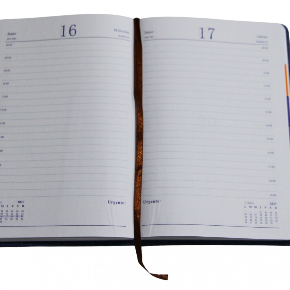 AGENDA SABONIS 2027 DIA POR PAGINA ROP-26077 TAPA AZUL