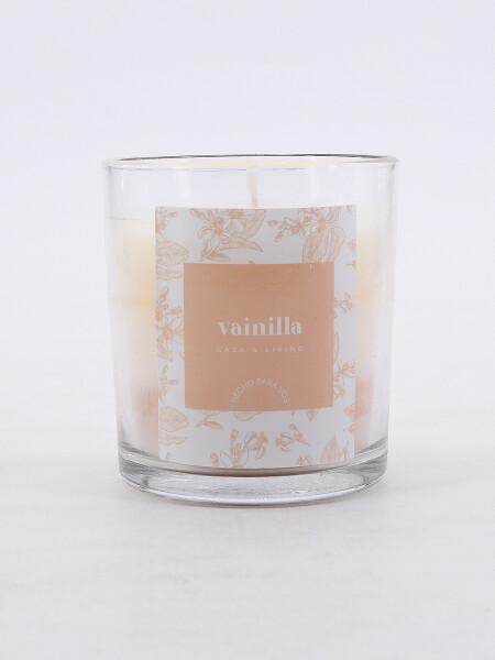 VELA VOTIVO TRES COLORES LAVANDA BEIGE