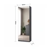 Multiuso 2 Puertas Plus Grafito Con Espejo Multiuso 2 Puertas Plus Grafito Con Espejo
