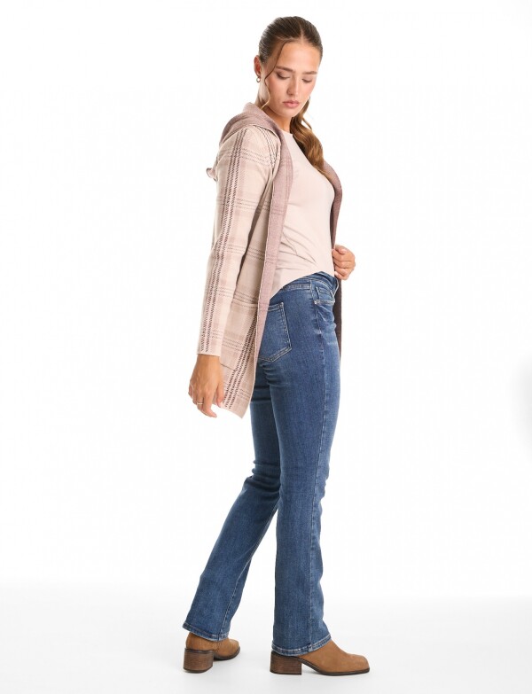 Cardigan Con Capucha BEIGE/MULTI