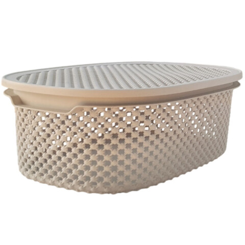 OUTLET Canasto Organizador c/tapa 36,5x27x14,5cm Outlet Canasto Organizador C/tapa 36,5x27x14,5cm