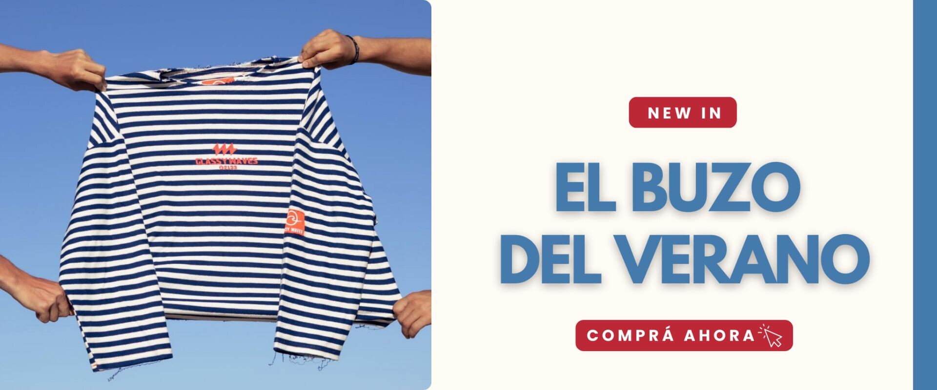 Banner promocional buzo Marinero