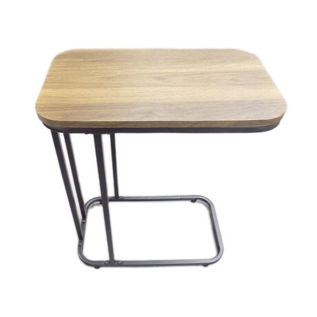 Mesa Auxiliar 50X30X58Cm MDF Base Metal Universo Binario MARRON