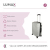 Valija Carry-on de mano Rígidas Con Organizadores Plateado