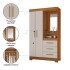 Ropero Notável NT6020 2 Puertas 3 Cajones Freijó Trend Off White Ropero Notável NT6020 2 Puertas 3 Cajones Freijó Trend Off White