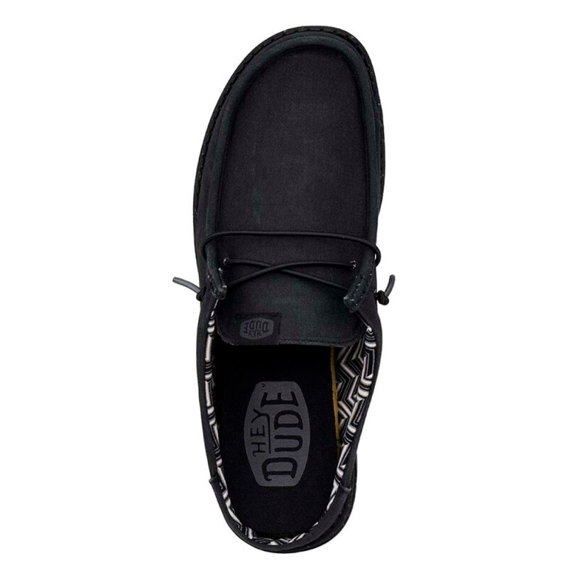 Zuecos Wally Slip Stretch Canvas - Hombre Black/black