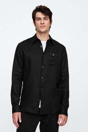 Camisa De Lino Oso Brannan Hombre Black 1