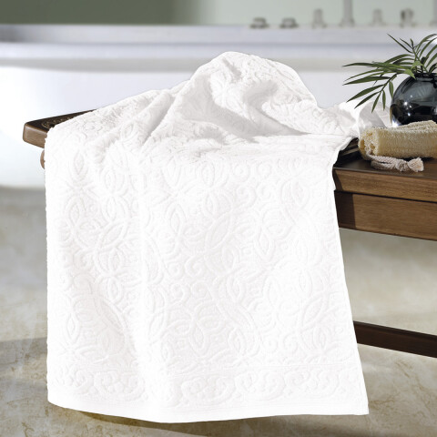 Toalla Baño Dohler Jacquard Provenza 70 x 140 cm 100% Algodón BLANCO