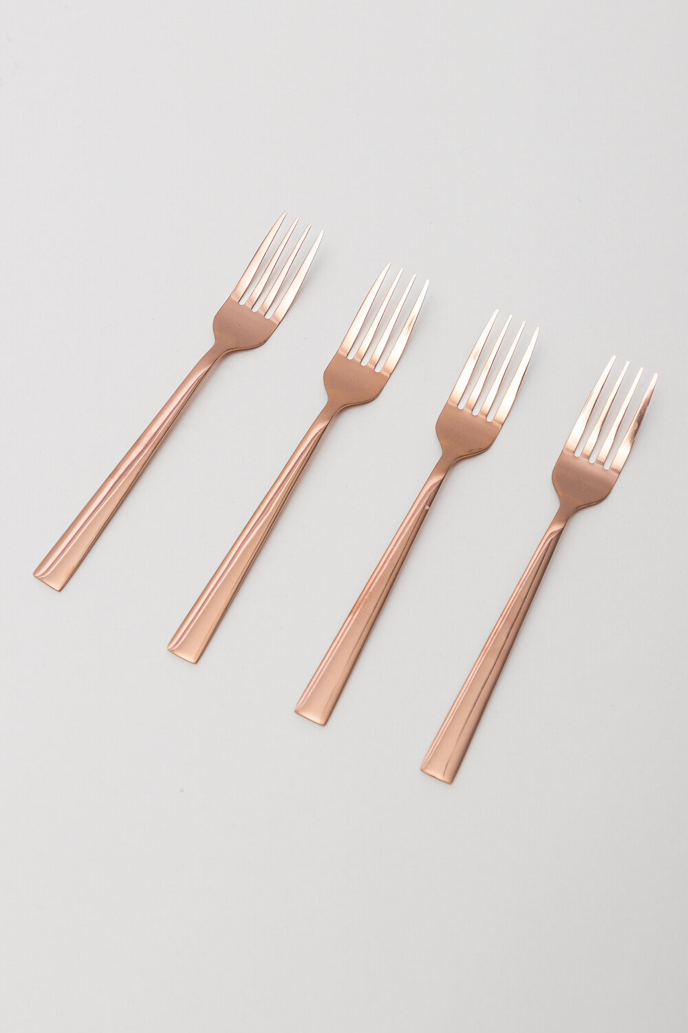 Tenedor De Postre Asher Set 4 Un. Rose Gold Color Unico