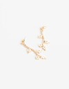 Aros Colgantes Largos Con Dijes Aros Colgantes Flor Esmaltada. - Dorado