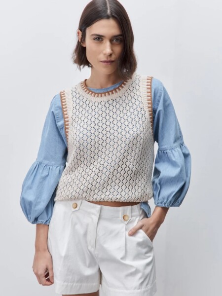 SHORT D.CASSIN SOLI BLANCO