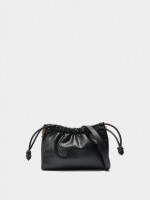 Bolso Bandolera Con Fruncido negro