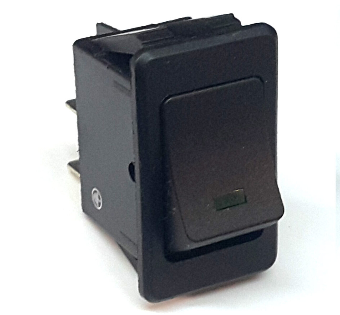 LLAVE BOTON TABLERO - 1 GOLPE CON LED VERDE - 